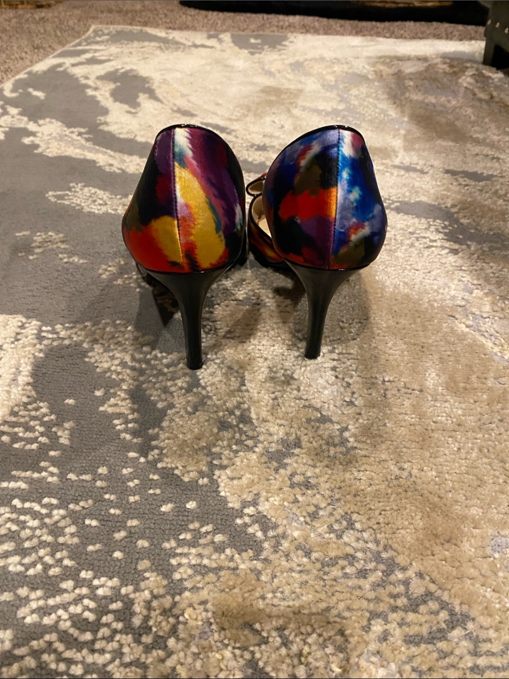 Coach satin colorful kitten heels peep toe - Picture 7 of 12